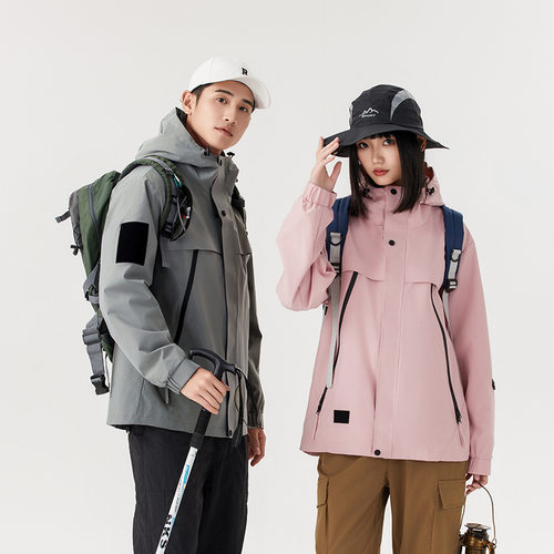 冬季羽绒内胆冲锋衣情侣同款羽绒服时尚户外运动三合一登山外套