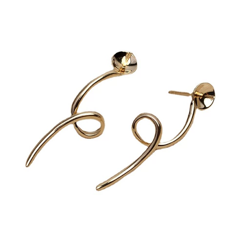 Золотые серьги, аксессуары из жемчуга, G18, 18 карат