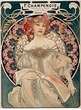 【捷克】慕夏Alphonse Mucha绘画版画海报素材油画图片图库