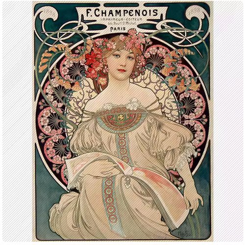 【捷克】慕夏Alphonse Mucha绘画版画海报素材油画图片图库