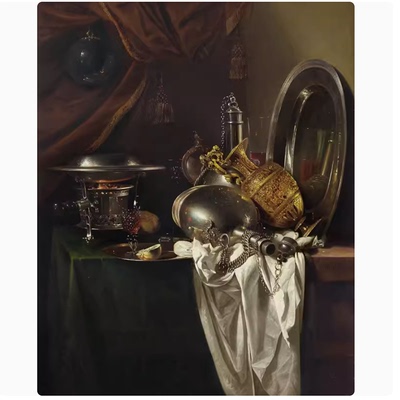 【荷兰】威廉考尔夫willem kalf高清油画图片静物美术临摹图