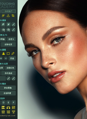 D&B中性灰高低频修图 PS插件RA Beauty Retouch Panel v5.2汉化版