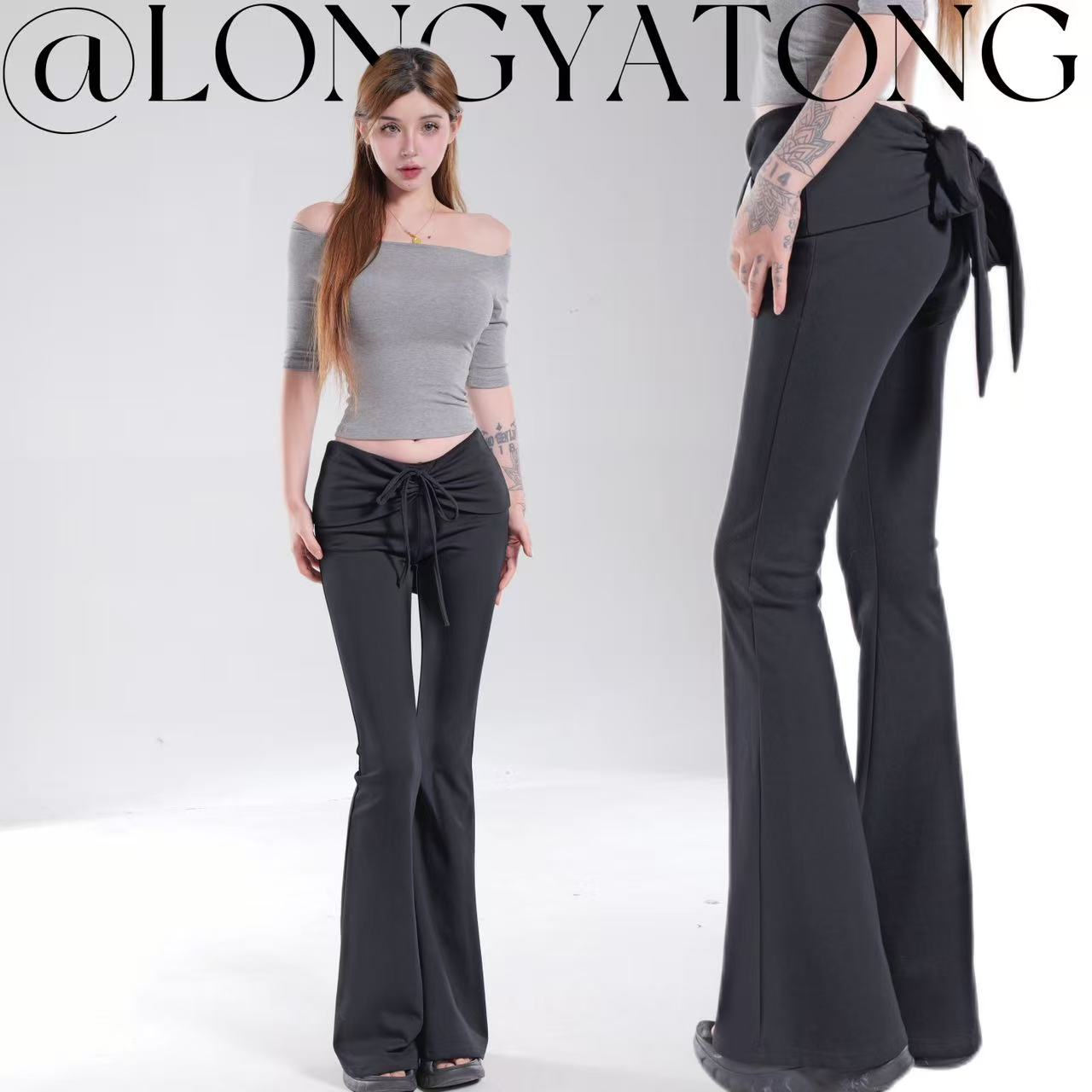 显瘦夏季高腰垂坠感阔腿裤修身