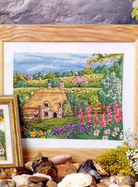 小小鱼DMC欧式杂志款 Crazy123-2梦想小屋 田园印花十字绣套件