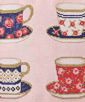 小小鱼DMC十字绣线 Cross230-12英国的传统杯垫图案精准印花套件