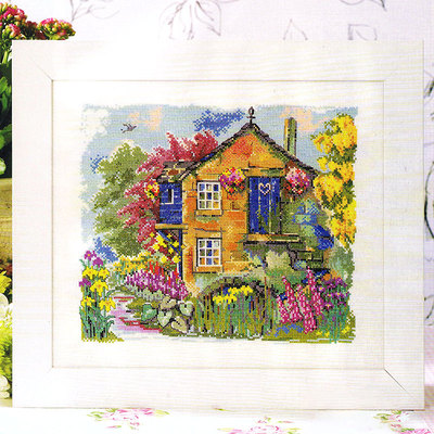 小小鱼DMC线十字绣套件 Gold104-1花间小屋新品风景精准印花