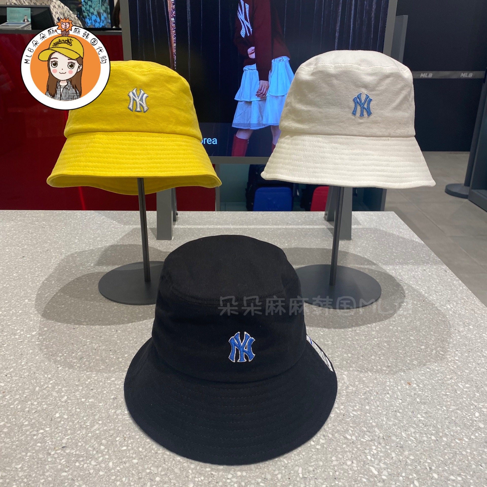 韩国mlb正品刺绣小标简约帽子