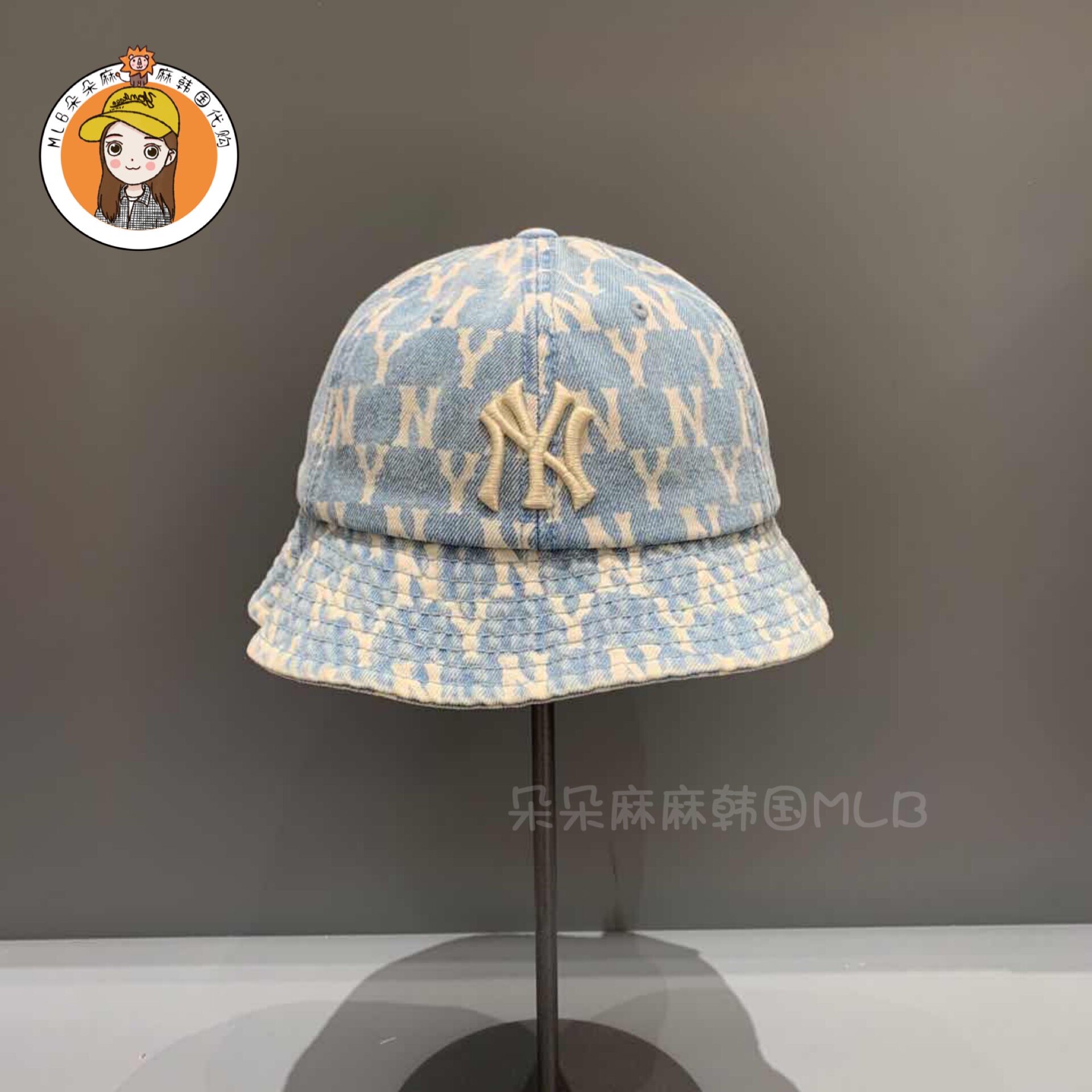 mlb20年满标老花ins风渔夫帽图片