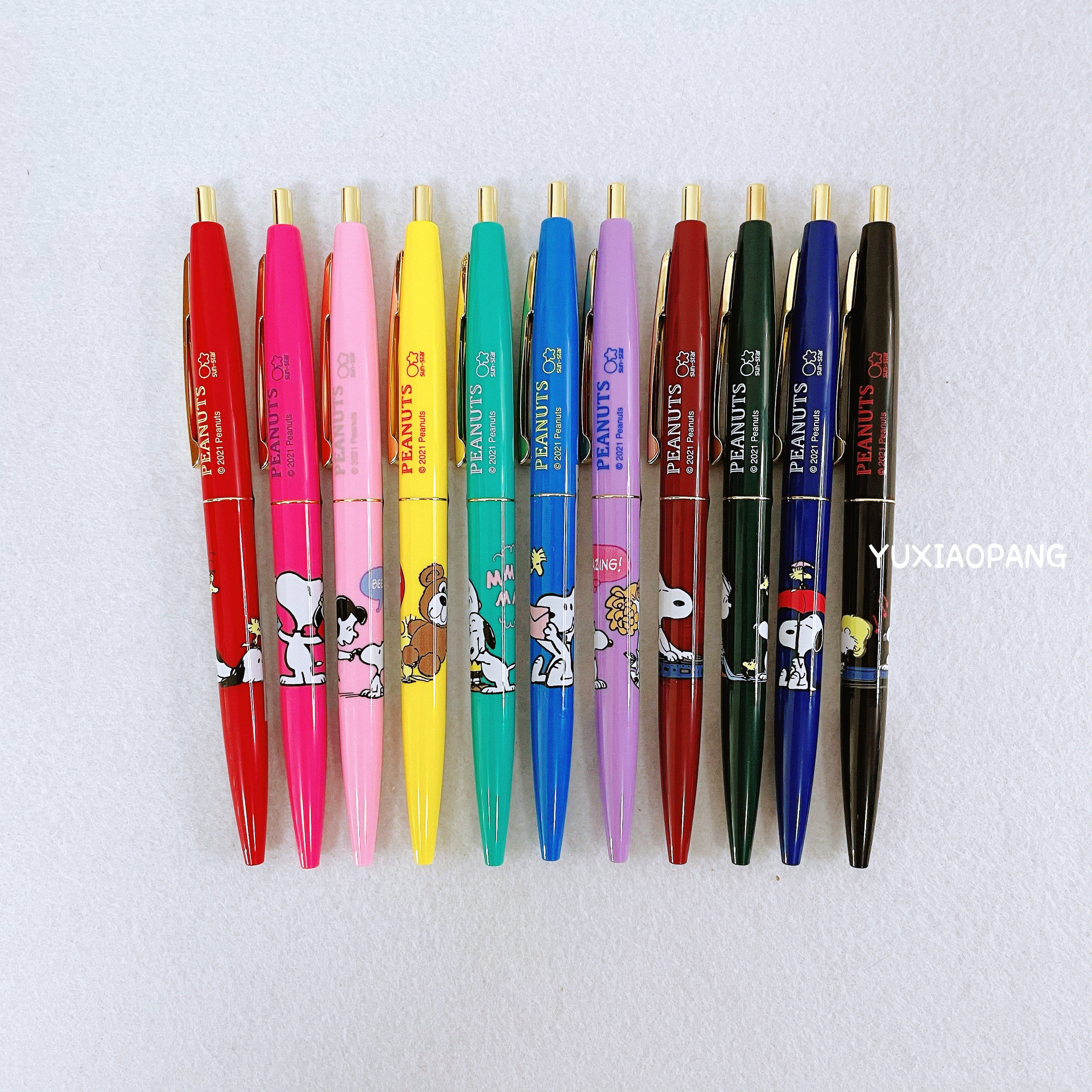 史努比限定 日本制 太阳星sun-star限量款bic按动圆珠笔0.5mm