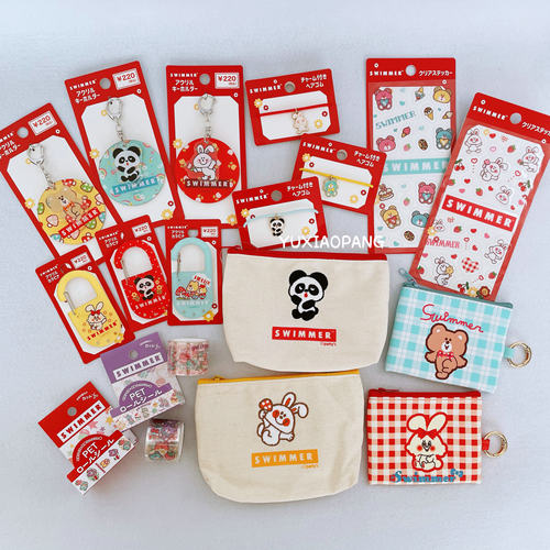 SWIMMER昭和动物收纳包贴纸