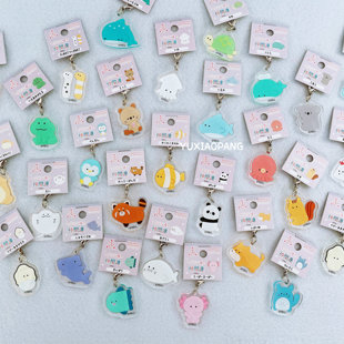 圆圆眼睛小动物限定 日本 3cm亚克力迷你小挂件拉链头吊坠挂饰
