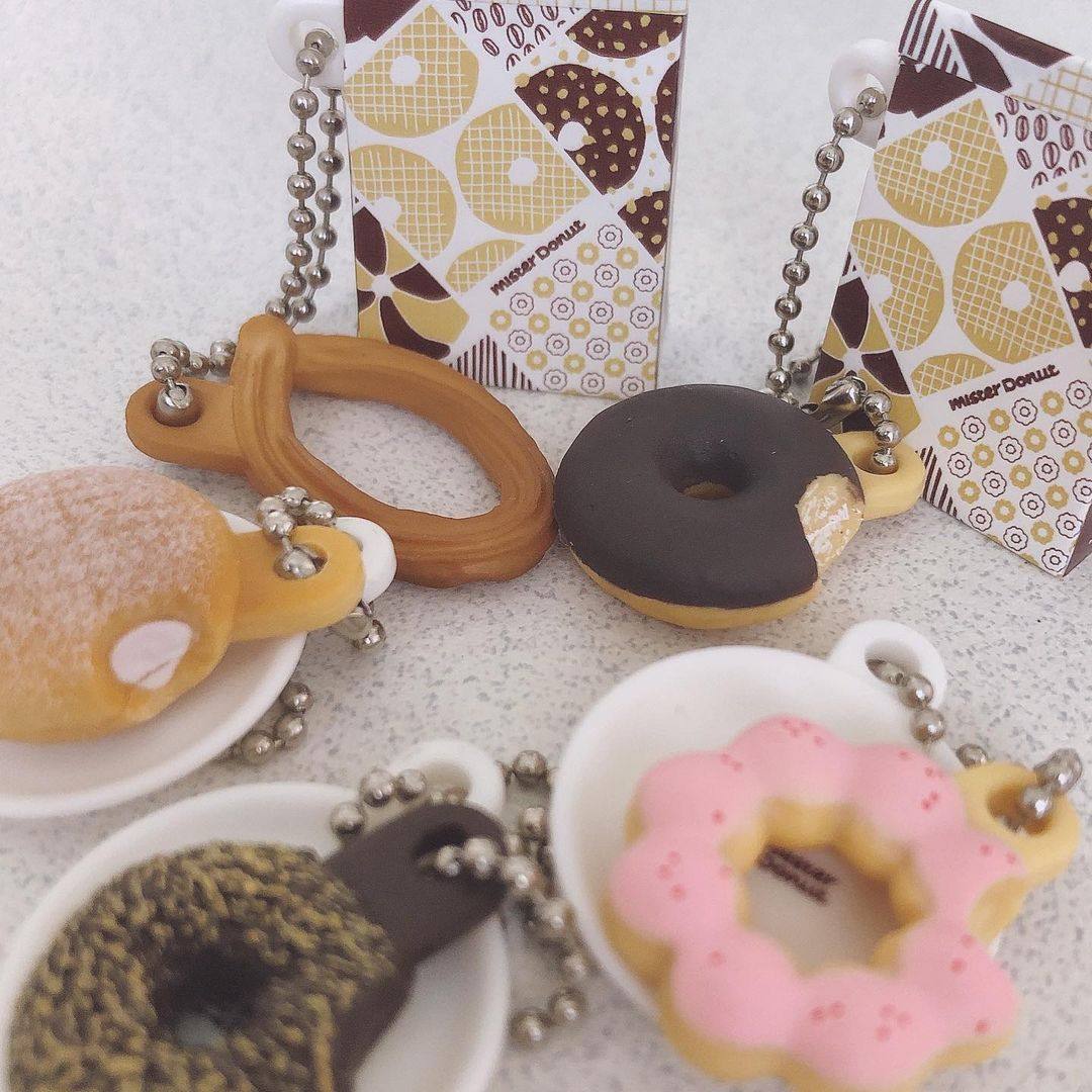 甜甜圈挂件 日本 万代bandai正版扭蛋mister donut甜品挂件
