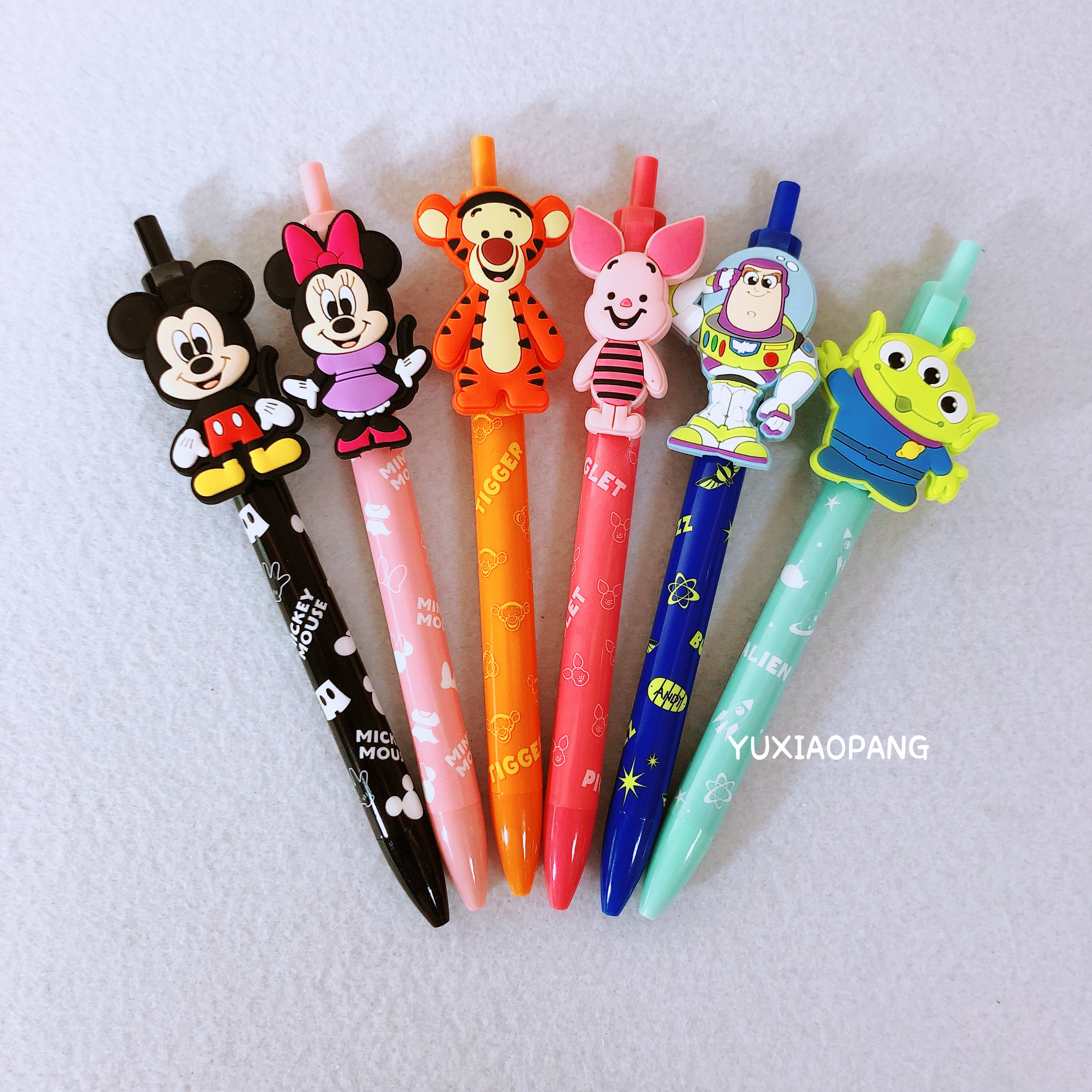 迪士尼限定 日本 大创商店DAISO人偶造型笔夹圆珠笔0.38mm