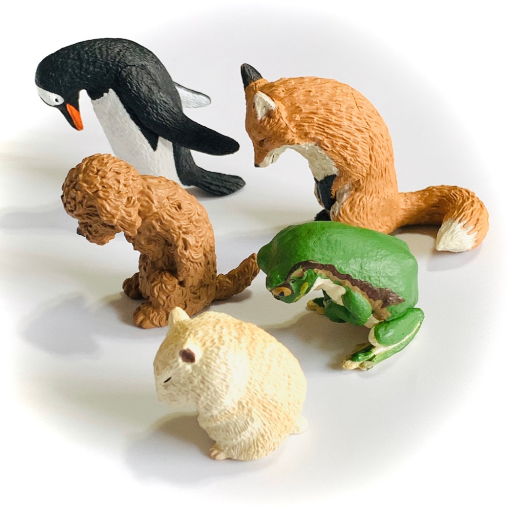 鞠躬的动物们 日本正版yell扭蛋鞠躬动物摆件第二弹狐狸企鹅青蛙