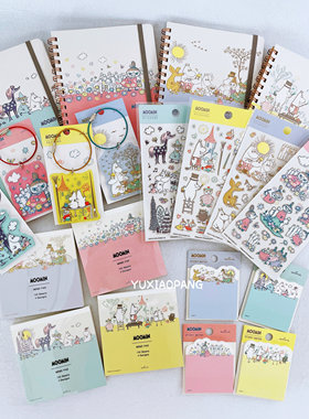 姆明限定 日本 hallmark限量线圈本方形便签本便利贴贴纸钥匙扣