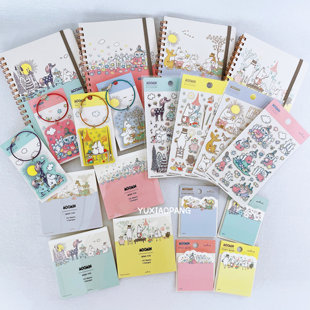 姆明限定 日本 hallmark限量线圈本方形便签本便利贴贴纸钥匙扣