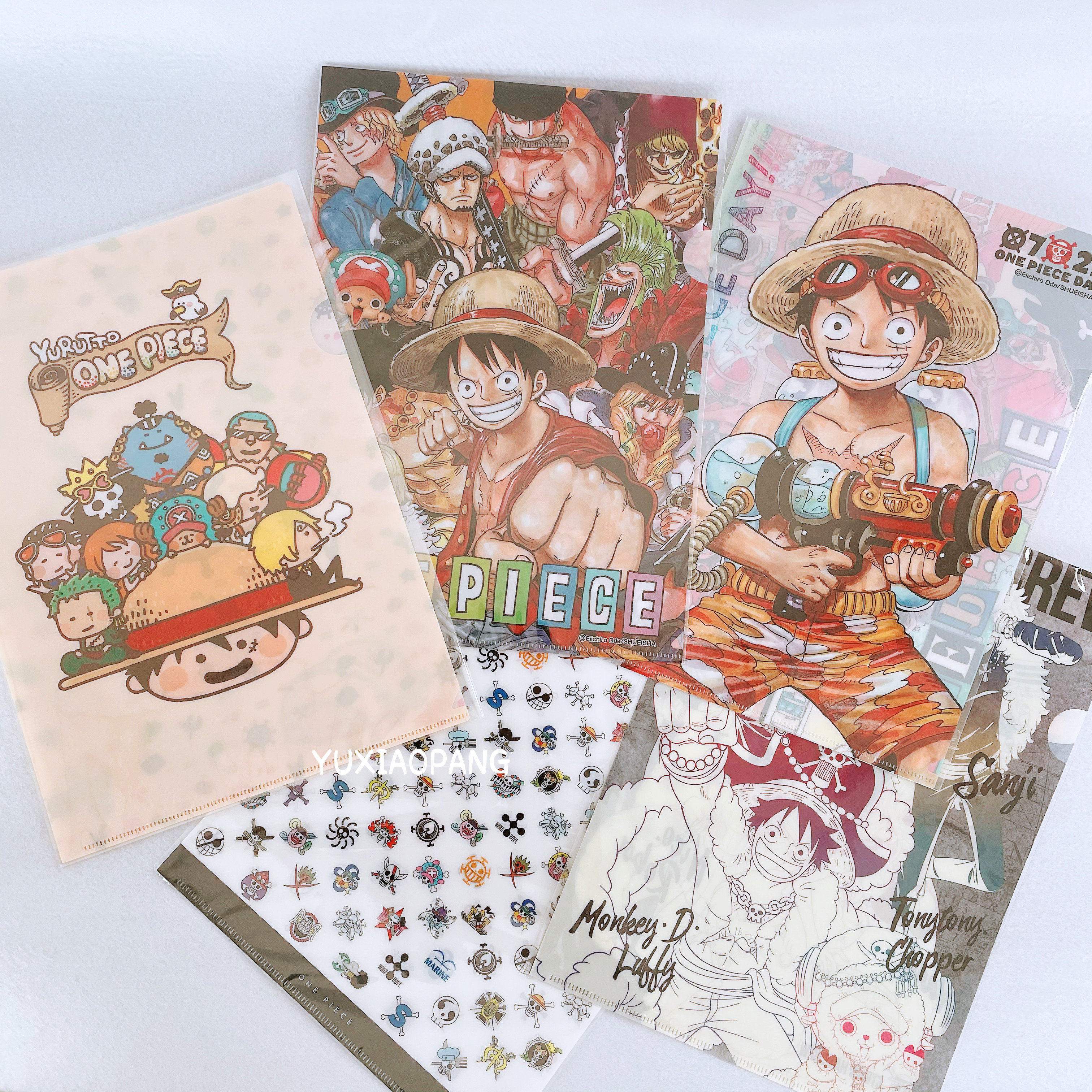 海贼王限定 日本制 限量款A4单页单片文件夹L型开口插页式