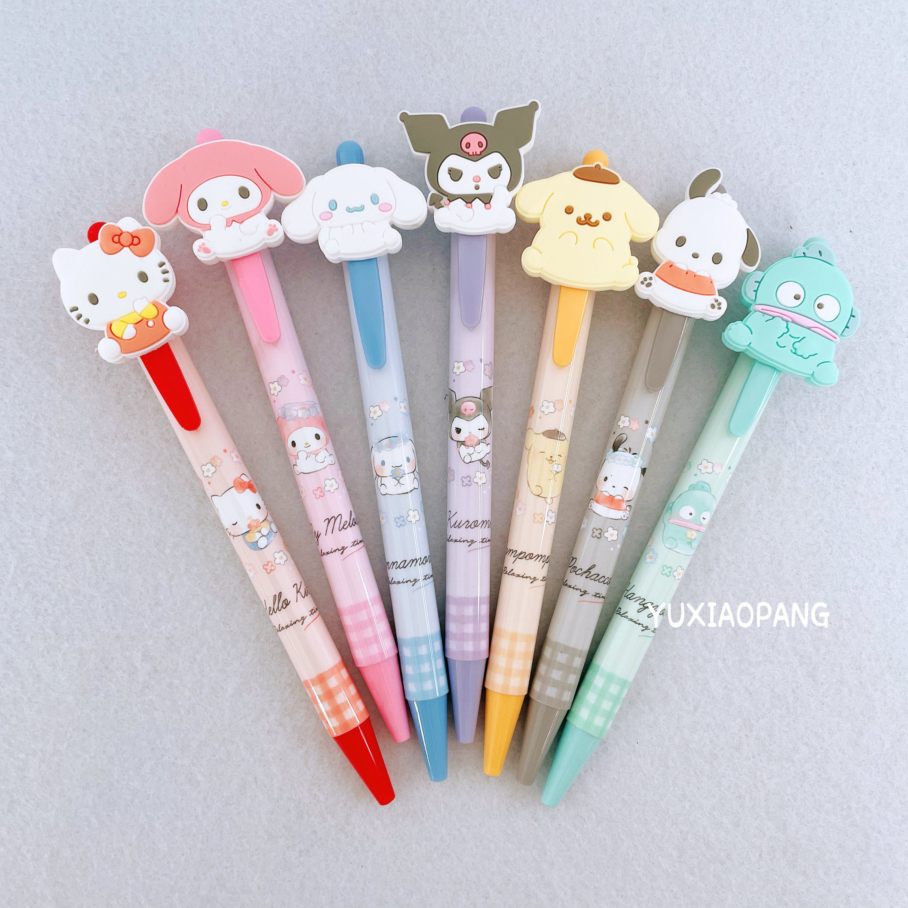 三丽鸥人物限定 日本制 kamio限量款橡胶人偶笔夹圆珠笔自动铅