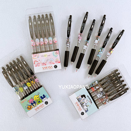 三丽鸥拓麻歌子史努比星之卡比限定 日本斑马SARASA黑色中性笔0.5
