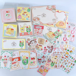 不二家牛奶妹喫茶系列限定 日本 古川纸工便签贴纸信纸信封书签夹
