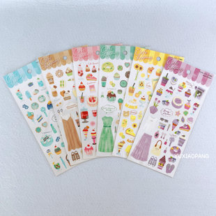 GAIA限量款 烫银和纸贴纸手账素材 日本制 泡咖啡馆限定