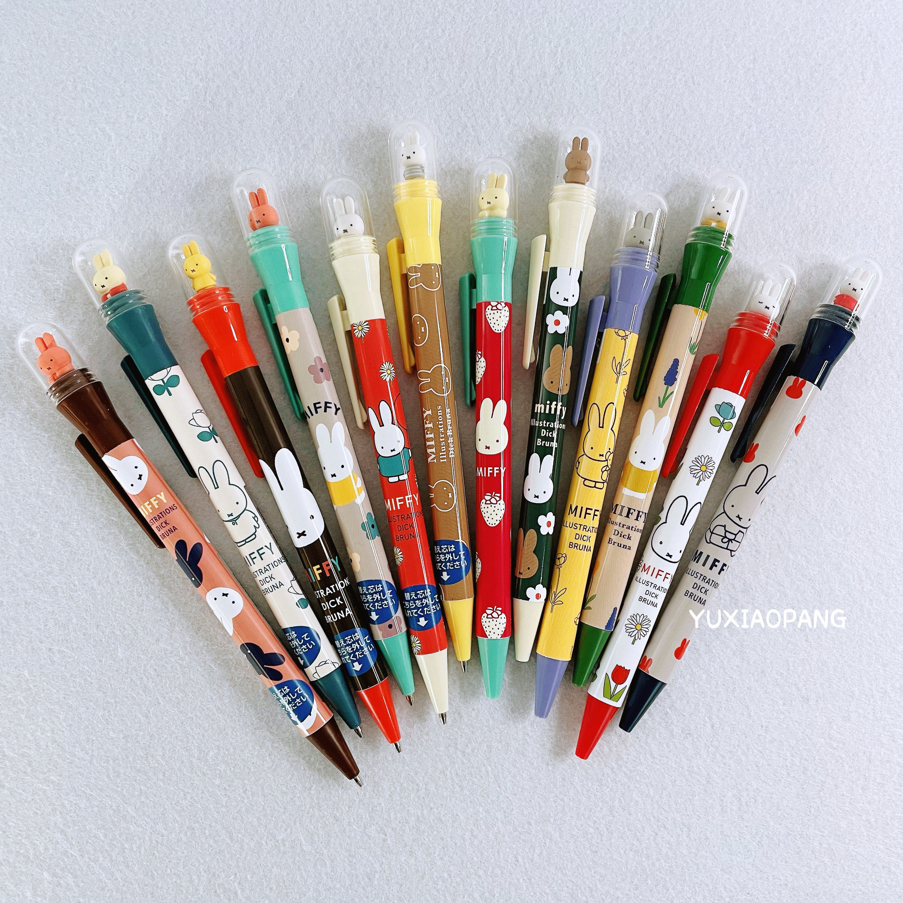 米菲兔miffy限定 日本制 限量款旋转转立体人偶圆珠笔自动铅笔