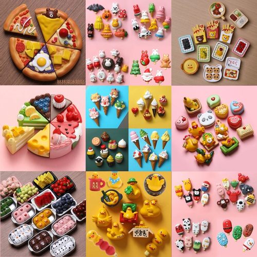 正品-兔鸭家冰箱贴可爱创意卡通美食文创马卡龙蛋糕居家装饰品