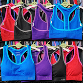 外贸运动内衣健身速干无钢圈透气细肩带可拆卸胸垫弹瑜伽文胸罩女