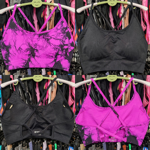 外贸内衣运动健身瑜伽速干减震可拆垫交叉肩带无钢圈背心跑步文胸