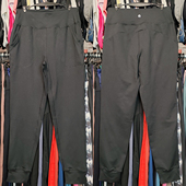 外贸运动裤 女 高腰速干口袋束脚口健身瑜伽弹柔跑步日常休闲长裤