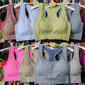 运动内衣瑜伽跑步无钢圈可拆胸垫工字背心透气减震速干健身文胸罩