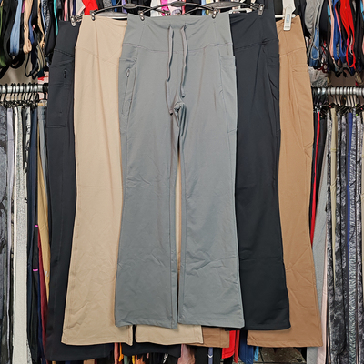 清仓杂款断码瑜伽健身跑步高腰弹紧身蜜桃女八九分速干运动裤外贸