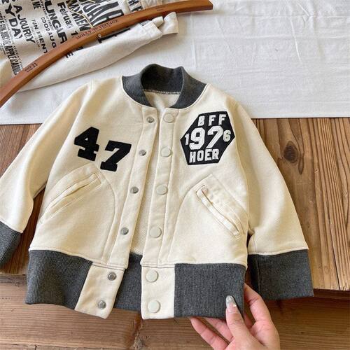 BabyKing 2026秋季新品日系中古DD童装儿童棒球服