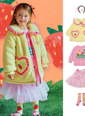 BabyKing 加绒25冬季4BE新款女童羊羔毛双面棉衣韩版可爱甜美外套