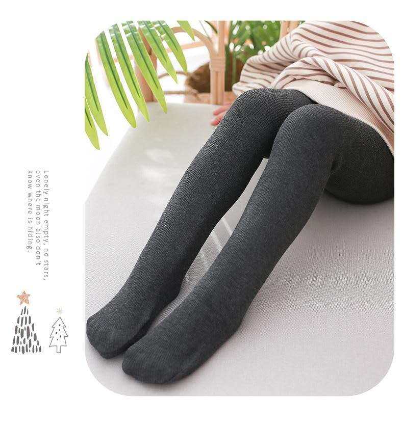 b502571小童女童连脚灰色高弹打底裤冬季新款羊驼绒一体云彩棉