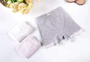打底短裤 205女童莫代尔安全裤 薄款 宝宝夏季 儿童蕾丝边纯棉四角裤