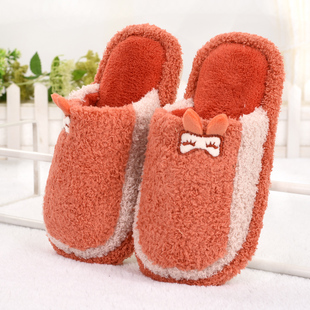 童款棉拖鞋家居女秋冬季居家用室内可爱卡通保暖毛拖鞋男冬天