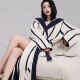 睡衣女秋冬季 情侣加厚保暖条纹半边绒可外穿家居服睡袍浴袍软糯