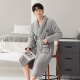 珊瑚绒加厚加绒法兰绒浴袍中长款 睡衣男士 冬季 秋冬款 晨袍 睡袍男款