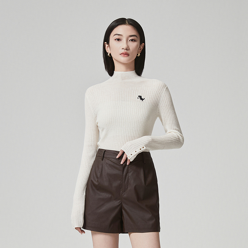 2024年秋季新款女装优雅时髦精简修身纤瘦温暖羊毛衫OD3M20399L