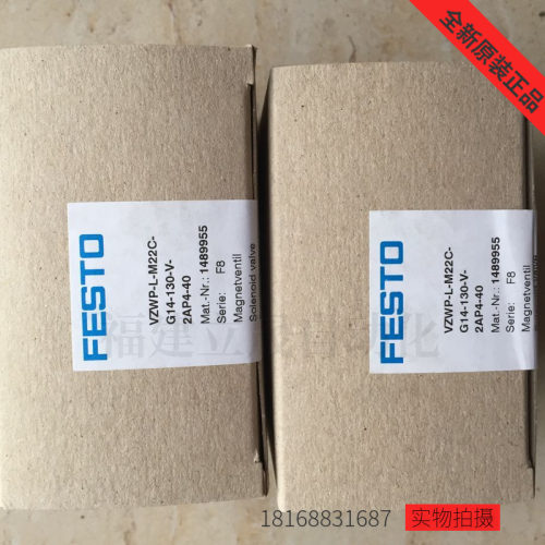 全新原装FESTO电磁阀VZWP-L-M22C-G14-130-V-2AP4-40 1489955