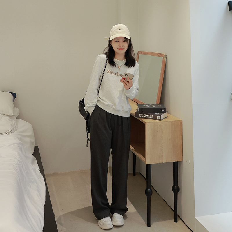 休闲裤女裤小个子直筒裤九分裤