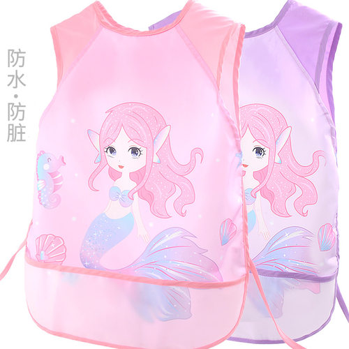 宝宝吃饭罩衣围兜防水防脏女孩