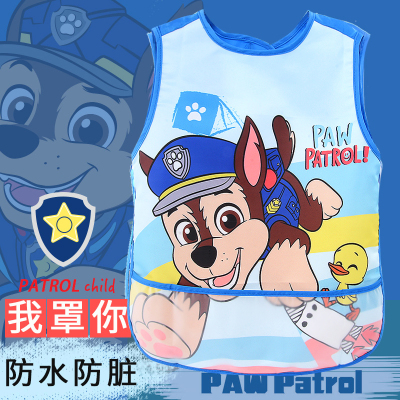 儿童画画罩衣防水无袖吃饭围兜
