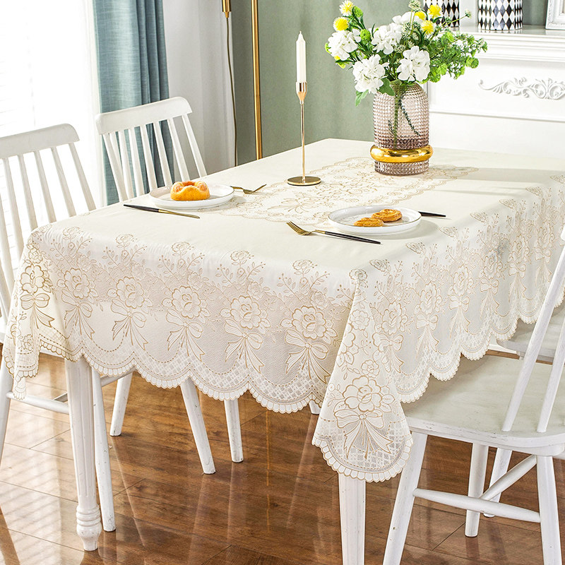 高级感法式pvc桌布防水防烫免洗餐桌布长方形蕾丝台布盖布家用,居家布艺,桌布,淘宝优惠券,粉丝福利购,淘宝优惠卷