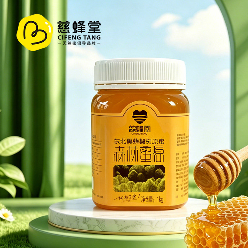 慈蜂堂椴树蜜东北黑蜂液态椴树蜜森林蜜源原蜜泡水喝土蜂巢蜜1kg