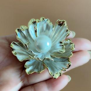 大衣西服别针胸花 牡丹花朵胸针高档女奢华气质配饰礼物精致时尚