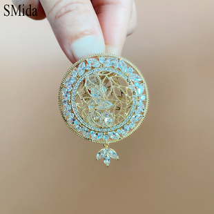 配饰毛衣链吊坠胸花别针 蕾丝镂空爱神怀表西服胸针高端精致时尚