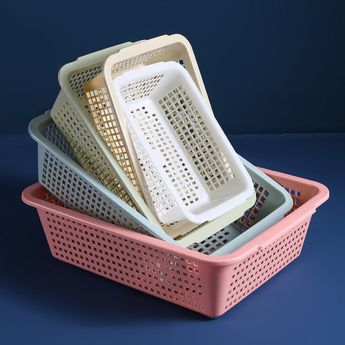 塑料筐长方形沥水篮商用收纳篮