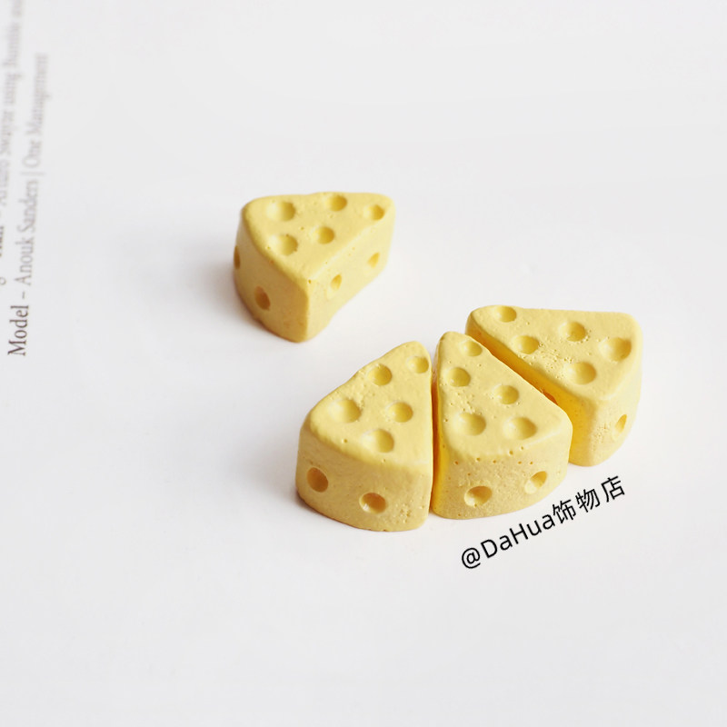 大花手作 创意起司芝士块 趣味艺术感可爱女款银针耳钉无洞耳夹,饰品/流行首饰/时尚饰品新,耳钉,淘宝优惠券,粉丝福利购,淘宝优惠卷